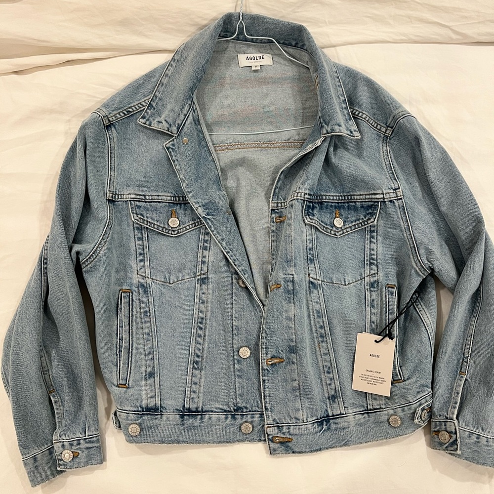 AGOLDE CHARLI OVERSIZED DENIM JACKET in Veer
